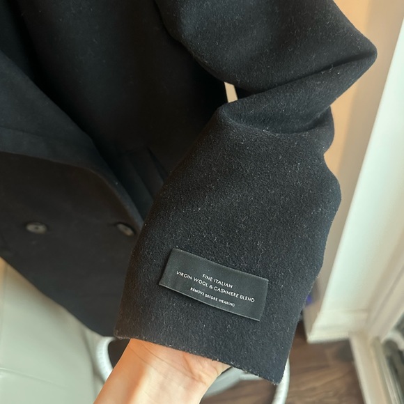 Babaton black wool cashmere blend jacket size xs mid length - Picture 8 of 8